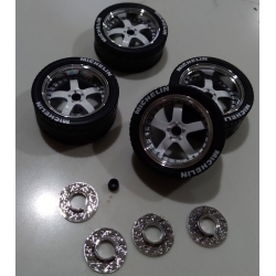 ACEDG RAD 1/18 5 spoked wheels and accessories White